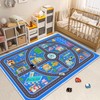 Kids Car Rug Playmat, Road Traffic Rug for Kids Cars,