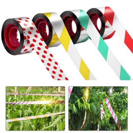 Sfcddtlg 4 Rolls Bird Scare Tapes- 656 Ft Bird Reflective Scare Tape Ribbon- Double Sided Spiral Repellent Reflective Tape for Drive Birds and Animal Away from House Garden Patio Lawn