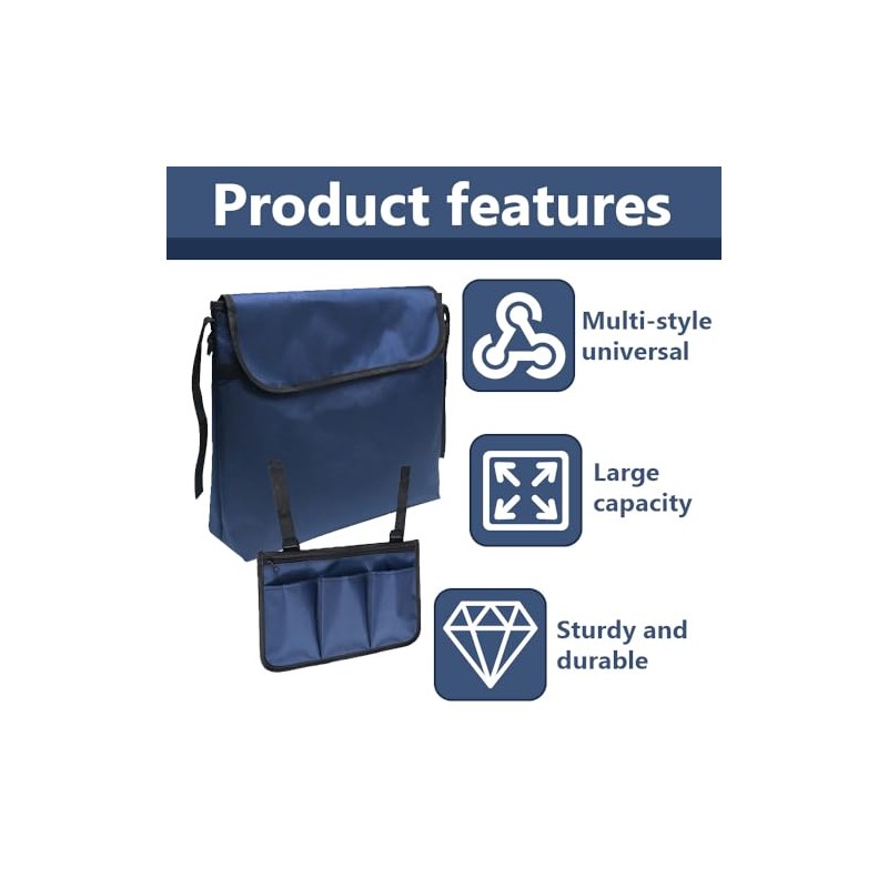 2 Pcs Wheelchair Side Bag, for Standard Wheelchairs & Walkers