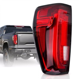 Tail Lights Fit GMC Sierra 1500 2500HD 3500HD 2019 2020 2021 2022 2023 2024 Rear Brake Back Up Cover Taillights Lens Assembly Replace# 84565921 GM2800310 (LED Type, Left Driver Side)