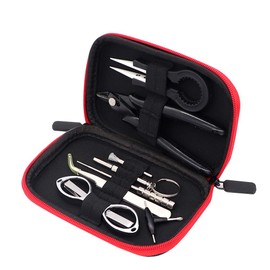 DIY Tool Kit Coil Jig Winding Set,Ceramics Tweezers,Coil Set,Wire Cutter,Folding Scissors, Coil Brush, Screwdrivers with A Carrying Case
