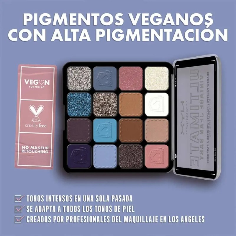 Paleta De Sombras Ultimate Shadow Palette De 16 Tonos Nyx