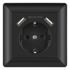 Sasudose Sockets with USB, black
