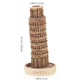 Alipis Italy Pisa Tower Statue Model -E State -G Statue Antique Torre Di Pisa Table Sculpture Italian Travel Gifts Souvenirs Figures For Roman Fans Lovers Home Decor