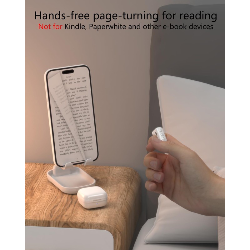 ZTYTO Tiktok Scrolling Ring for iPhone/Android,Bluetooth Page Turner for Kindle