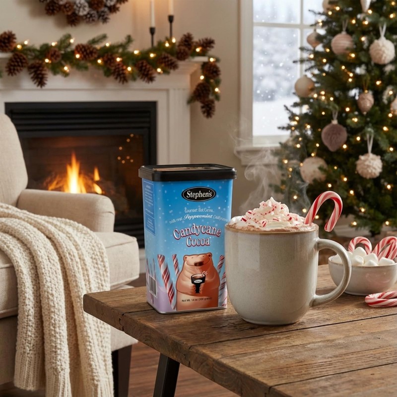 Stephen's Gourmet Hot Cocoa, Candycane Cocoa Milk, 14 OZ (Pack
