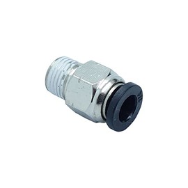 HongBoW Hardware 5 Pcs Pneumatic Straight Male Connector PC1/4-N01 1/4" Tube OD X 1/8 NPT Male Pipe Push to Connect Fitting