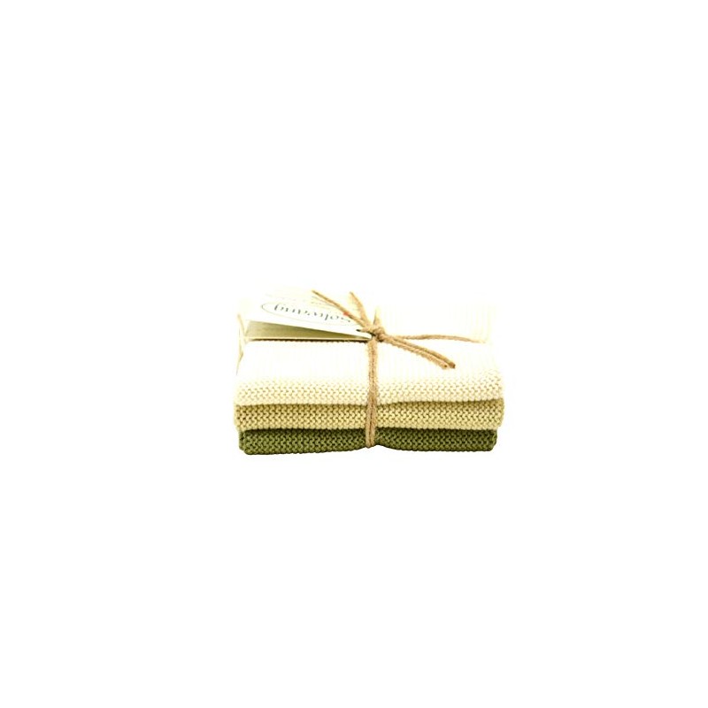 Solwang Cleaning Cloth Olive Combi Knitted Wipes Cotton Wipes Stainless