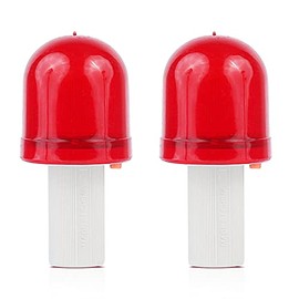 [2 Pack] Traffic Cone Flasher Warning LED Light, Roadblock Lamp 360 Degree Visible with 3 Flashing Modes for Collapsible Traffic Safety Cones, Parking, Camping and Emergency