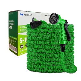 FUMETAX Extensible de Manguera Expandible de Agua Flexible y Duradera con Boquilla de Pulverización de 7 Funciones y Núcleo de Látex de Triple Capa, Tubería de Agua Ligera a Prueba de Fugas