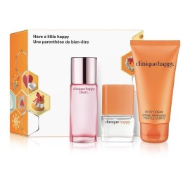 Clinique 3 pcs Have A Little Happy Fragrance Set - Happy/Happy Heart/Body Cream