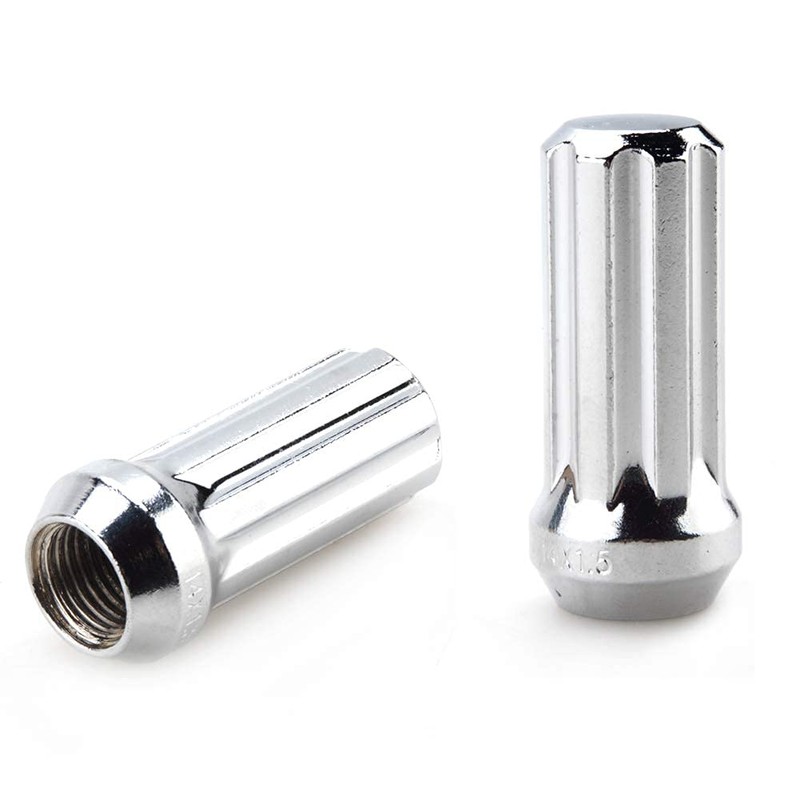 DCVAMOUS 24 PC 14x1.5 Lug Nuts Black 7-Spline Compatible with