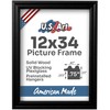 US Art 12x34 Black Picture Frame .75" Inch Wide -