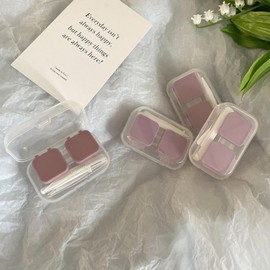 BEDARTIST 5 Pack Portable Contact Lens Cases, Clear Travel Size Eye Contacts Case Box Holder, Contact Lenses Tweezers Remover Tool Kit for Daily Outdoor (Burgundy)