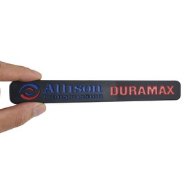 (1) Black Allison Transmission Duramax Emblems Badges Fit for Silverado 2500HD 3500HD (Black Red)