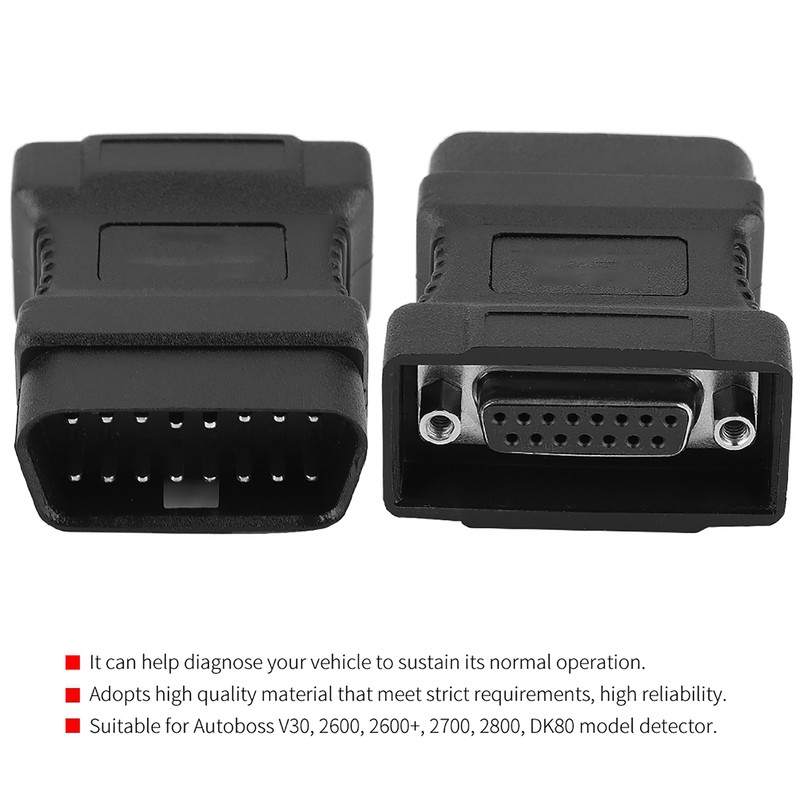 Vehicle Diagnosis Car Decoder OBD Connector OBD2‑16 Plug for Autoboss