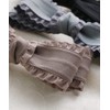 Vingtaine H7403-GY Ruffled Ribbon Barrette, Cute, Adult, Cute, Hair Clip,