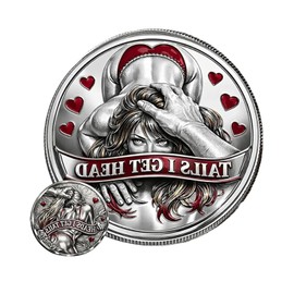 AEUXZA Challenge Coin for Couples 3D Relief Commemorative Coin Funny Romantic Gift Decision Helper Valentine's Day Anniversary Wedding Anniversary 1 Piece