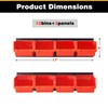 Ultrawall Wall Mounted Storage Bins, Plastic Hanging Storage Organizer Bins,