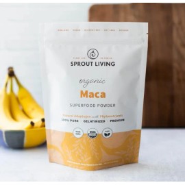 Sprout Living Raiz De Maca Gelatinizada En Polvo 1 Libra Sabor Sin Sabor