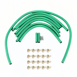 Lskioer Diesel Fuel Injector Return Line Kit, GM19001-VT, U19001-VT Fuel Viton Diesel Return Line w/Clamps Fits For GM 6.2L 6.5L Engine