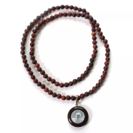 ORIGINAL OSHO Rajneesh Rajneeshpuram Wild Country Extra Fine Rose Wood Mala #2