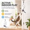 Door Hanging Cat Toy for Interactive Play – Dark Gray