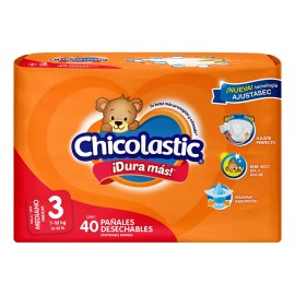 Pañales Chicolastic Etapa 3 Unisex 40 Piezas