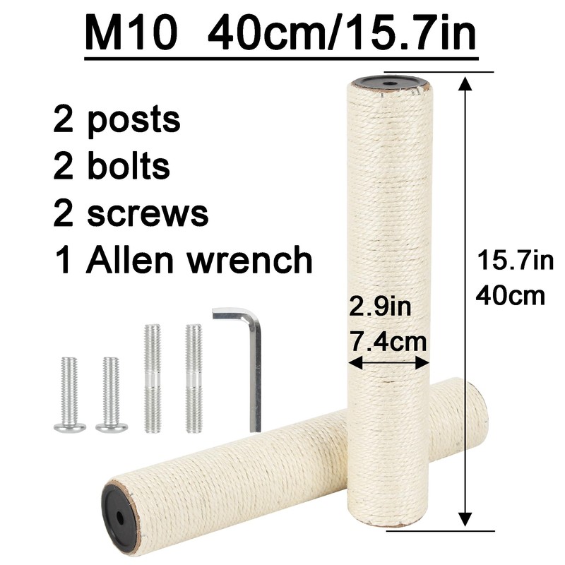 NEUMIHARO 2.9in 7.4cm Diameter Cat Scratching Post Replacement Pole Parts