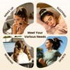 5 Scrunchies para Cabello Mujer, Coleteros Elásticos de Apariencia Seda,