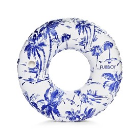 FUNBOY Giant Toile Inflatable Pool Float with Cup Holder 48" |Pool Float for Adults|Inner Tube Swimming Pool Toys Swim Rings | Swimming Pool Accessories & Pool Lounger Float for Pool Party & Summer