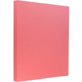 JAM PAPER Vellum Bristol 110lb Index Cardstock - 8.5 x 11 Coverstock - 241 gsm - Cherry - 50 Sheets/Pack