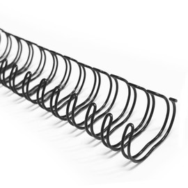 TOTiyea 50 Pack Double Loop Wire Binding Spines, 3/4 Inch Diameter, 2:1 Pitch,21-Loop, Black, 180 Sheets Capacity, Letter Size