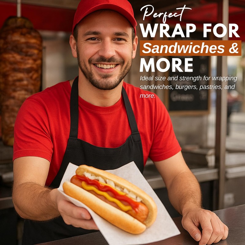 Durable Packaging 10" x 10 3/4" Interfolded Deli Wrap Wax