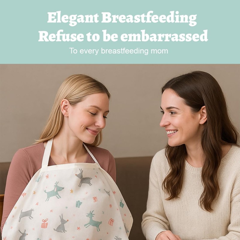 Breastfeeding Cover Muslin Nursing Cover Double Layer Mesh White