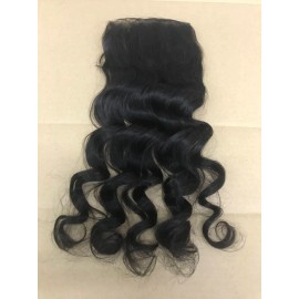 Raw Vietnamese Burmese Curly Human Hair Glueless 13*6 HD Lace Frontal 4*4 2*6 Closure Small Knots Preplucked Hairline Baby Haircolor: Loose Curly(Bouncy Curly), stretched length: 14inches, toupee size: HD 13x6