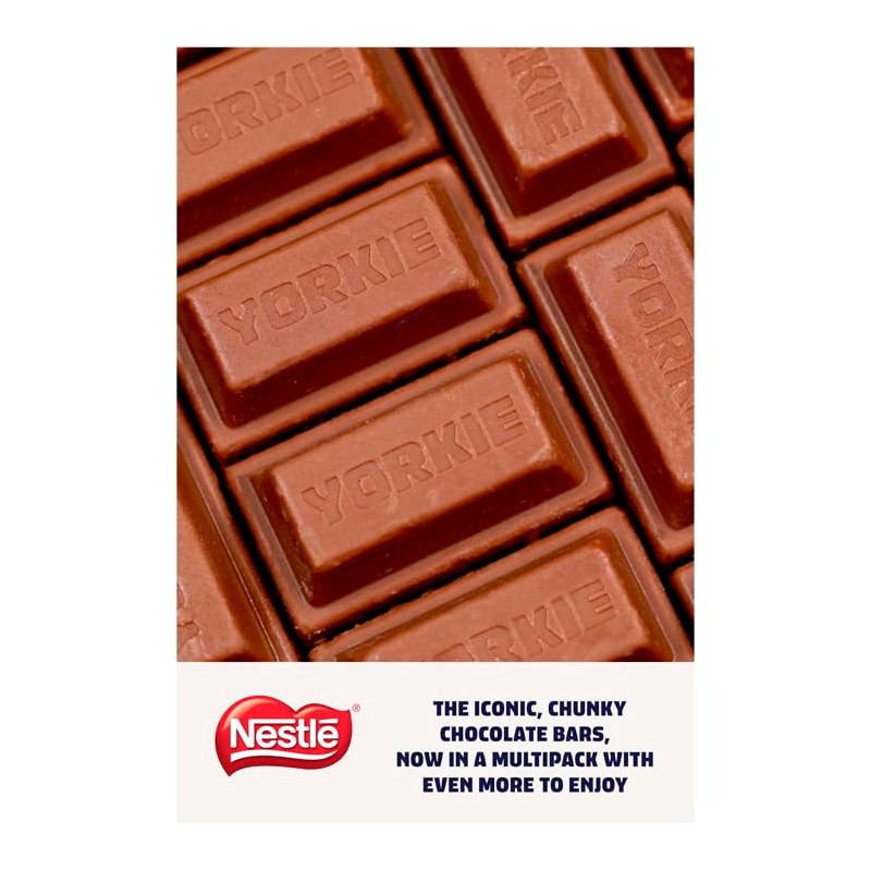 Yorkie Original Milk Chocolate Bar, 46 g, Pack of 36