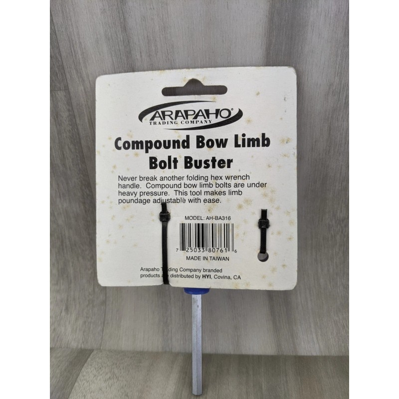 Arapaho Compound Bow Limb Bolt Buster 3/16" Wrench Tool For