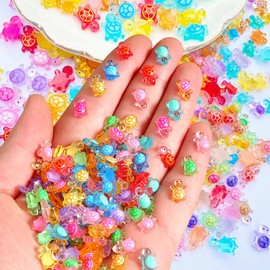 FAURAPMNG 300 Pcs Mini Resin Turtles for Crafts 3 Sizes Luminous Tiny Turtle Small Cute Luminous Figures Miniature Sea Ocean Animal for Fairy Garden Micro Landscaping Decoration