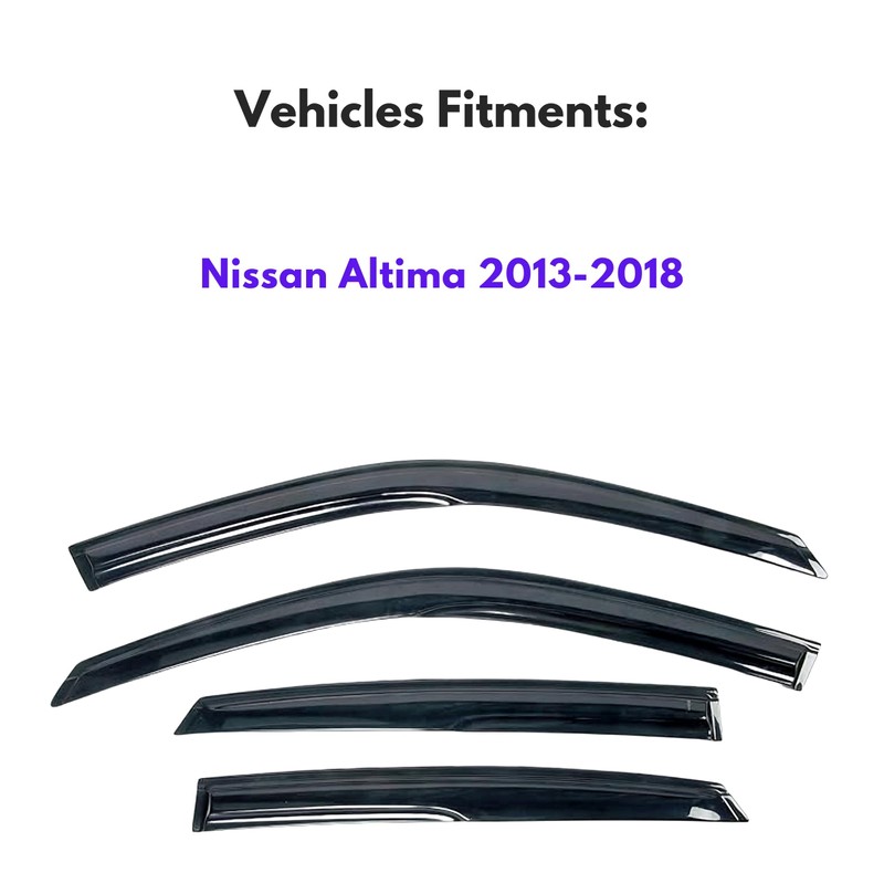 KPY Window Visor Compatible with Nissan Altima 2013-2018, 4PC Rain