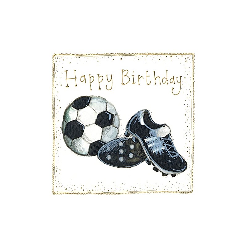 Alex Clark Football Boots Foil Birthday Card