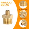 sourcing map 2pcs Hex Nipple Brass Pipe Fitting, 1/8 NPT