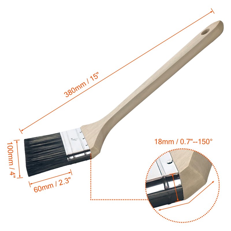 Great Andrew Radiator Paint Brush 4" with Long Handle