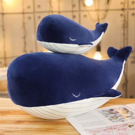 TWDRTDD Whale Plush, Cute Toy, Funny, Blue Whale, Cute, Bedroom, Fluffy, Animal, Doll, Bedroom, Present, Store Decoration, Mother's Day, Children's Day, Birthday, School Entrance Celebration, Graduation Gift, Christmas Gift (Blue, 17.7 inches (45 cm)