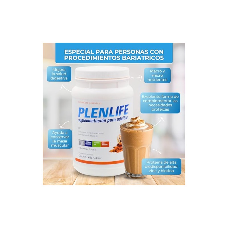 PLENLIFE - Suplemento Alimenticio en Polvo - Protena BR con