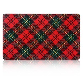 Tinideya Christmas Plaid Dish Drying Mat for Kitchen Counter 12x20 Inch Christmas Coffee Bar Mat Small Absorbent Holiday Dish Drainer Pad for Winter Kitchen Decor