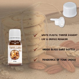 Aroma Depot Vanilla Maple Pecan Type Fragrance Oil 10ml for Candle Making, Soap Making, Diffusers, Massage Oils, Slime & DIY Crafts – Sweet Nutty Scented Aroma Oil in Amber Bottle