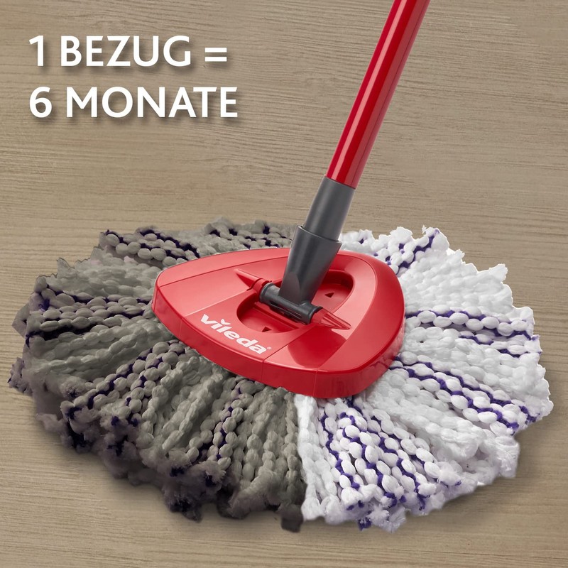 Vileda Turbo 3-in-1 EasyWring&Clean Mop Replacement Heads, Microfibre Mop Heads