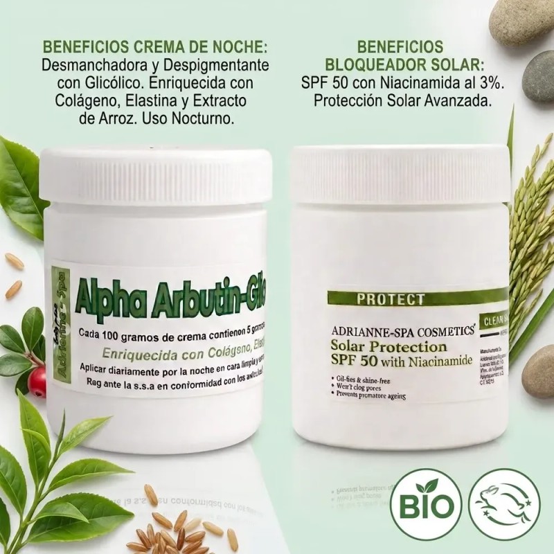 Duo Antimanchas De Crema Arbutina Y Bloqueador Niacinamida