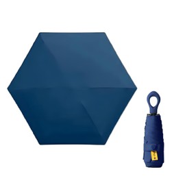 WULUN Mini Folding Parasol UV Protection Compact Portable Umbrella Multiple Colors, navy